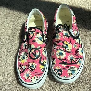 Classic Slip On Vans (Vans Crew) Floral/Black